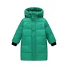 Manteau d'hiver en duvet pour enfants, parka à capuche, épais et chaud, Long, vêtements pour jeunes enfants, filles