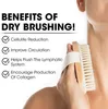 Bamboo Brushes Shower Brush Wet and Dry Brushing Body Scrubber for All Kinds of Skin