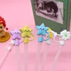 Pack Christmas Style of 10 Silicone Reusable Drinking Tips Lid Portable Caps Covers Straw Plugs for Decoration 6-10 Mm Straws 6- S s