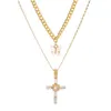 Necklace Designer Light Luxury Necklace Cross Letter Pendant Fashion Versatile Small Butterfly Multi layered Necklace Female
