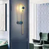 Lampade da parete Design nordico postmoderno Applique Lampada semplice e moderna Ins Wind Blue Gold Luci per la casa Lusso magnetico