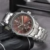 Män lyxdesigner Automatisk kvarts 40mm Titta Mens Auto Versatility Chronograph Rostfritt band 6 Hands Watches B1