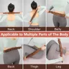 Back Massager Wood Therapy Lymphatic Drainage Massage Roller Stick Tools Fascia Blaster Stomach Cellulite Massager for Neck Back Waist Leg 230411