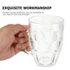 Mugs 530ml Acrylic Beer Mug Heat Resistance Clear Coffee Water Tea Milk Juice Cup Drinking With Handle Office Drinkware