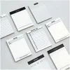 Notes autocollantes transparentes 50 feuilles grille lignée bloc-notes clairs autocollants autocollants fournitures d'étude de bureau