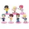 Anime Manga Bangta Boy Groups 7pcsset Kpop RM Jin Suga Jhope Jimin v Jungkook Doll Toys Figure Star Idol Cute Army تمثال 230410