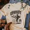 Tshirts masculins Cowboy Retro Hippie Hippie Graphic Tee vintage Western Rodeo T-shirt Cowgirl surdimensionné surdimension