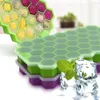 Glassverktyg Creative Honeycomb Maker Cube Trays Silicone Mold Cubitera med avtagbart lock Köksgadgets 230410