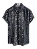 القمصان غير الرسمية للرجال صيف قميص هاواي 3D خمر النمط الرجال نساء ملابس شاطئ شاطئ قصير الأكمام بلوزة الموضة