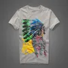 Men's T-Shirts Tight fitting t-shirt af men's T-shirt with Indian character avatar pattern size S to XXXL