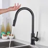 Kitchen Faucets Brushed Gold Touch Sensor Sensitive Smart Control Faucet Mixer Tap Taps 230411