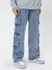 Mäns jeans retro lastbyxor Lossa jeans herrmode 90 -talsgatan kläder bred ben hög midja rak y2k jeans byxor arbetskläder byxor 231110