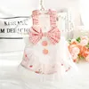 Cat Costumes Dog Clothes Spring And Summer Thin Princess Skirt Plaid Bow Lolita Small Pet Wholesale Dress Cats