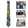 Bow Ties Camo Print Tie Blue Yellow Camouflage Design Neck Elegant Collar For Adult Leisure Necktie Accessories