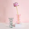 Vases Hot Nordic Glass Vase Home Small Hydroponic Plant Glass Bottle Living Room Decor Dried Flower Decoration Transparent Flower Vase P230411