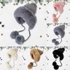 Berets Flauschige Strickhüte für Frauen Winter Faux warm warmer Kappe Offoor -Ohrbedeckung Männer Kappen dicke Plüschkaschmirhut Hut