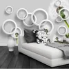 Wallpapers Custom 3D Modern Wallpaper Design Dream Flower Fashion Circle Papel De Parede Living Room Sofa Tv Wall Bedroom