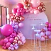 Party Decoration Rose Gold Chorme Metallic Balloons Girl Pink Garland Arch Kit Birthday Decor Kids Baby Shower Wedding Ballon Globos