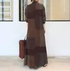 Vestidos casuais, linho de algodão outono vestido feminino de manga comprida feminina 2023 moda de moda elegante senhoras