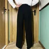 Calça masculina homens calças casuais sólido simples tamanho grande 3xl Button Fly Chic Mens estilo coreano Straight Troushers Straight