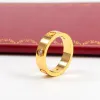 anello di design con scatola rossa per donna Ragazza regalo di Natale Anello in acciaio al titanio Love Band Uomo donna Gioielli di lusso Regali per coppie Taglia 5-11 Anelli d'amore