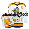 Weng Mighty Movie Jersey 14 Antti Aalto 21 Ted Donato 22 Luis Mendoza 31 Steve 56 Russ 86 Shjon Podein Hockey Jerseys