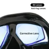 Goggles Rx Reçeteli Düzeltici Optik Diş Dişli Hipermetrop Miyopi Şnorkel Seti Kuru Üst Tüp Maskesi Geniş Görme Antifog UV400 230411