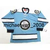 Weng 2017 New Mens Womens Kids Customize ECHL Evansville Icemen 100% Embroidery Blue White Custom Any name Any NO.Cheap Hockey Jerseys Goalit Cut