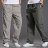 Męskie spodnie męskie Casual Cargo Bawełniane spodnie męskie luźne proste spodnie elastyczne prace spodni marka joggery męskie super duże rozmiar 6xl W04144