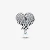 silver charms Sparkling Heart Snowflake Snow Globe Dangle pendant DIY fit Pandoras necklace ME bracelet for women designer jewelry New year Christmas Gift with box