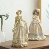 Decorative Objects Figurines European Victorian Girl Beauty Resin Statue Ornaments Home Livingroom Desktop Sculpture Craft Cabinet Store Decoration 230410