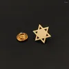 Broszki David Star broszka heksagram stal nierdzewna mężczyźni pin zapięcie klip judaizm biżuteria retro amulet prezent ślub