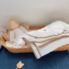 Decken Swaddling Korean Fleece Baby Kinderdecke Bär Stickerei Säuglingsbettwäsche Moses Korb Stubenwagenabdeckung Kinderwagenabdeckungen