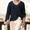 Men's Sweaters Lightweight Men Sweater V-neck Pullover Solid Color Knitwear For Spring Autumn Long Sleeve Hollow Out Top