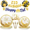 Itens de novidade Eid Mubarak Decoração 2023 Disponível de tabela de papel Placa Banner Ramadã para o Ramadã Islâmico Home Ramladã Eid Party Z0411