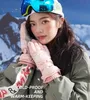 グローブ女性冬の韓国雪パターン暖かくてフリース濃厚な防水とコールドポイントサイクリングスキーグローブ