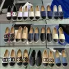 Flache Designer-Freizeitschuhe für Damen, Espadrilles, luxuriöse Slipper, Cap-Toe-Fischer-Leinwandschuh