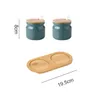 Garrafas de armazenamento Nordic minimalista cerâmica casa cozinha tempero pote combinação conjunto sal shaker jar caixa condimento