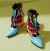 Bling Bling Boots Women Moda Moda High Recostinha Sapatos de Botas de Botas de Toe T de Lady T Boas
