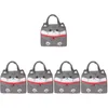 Dinarty Sets Set 5 geïsoleerde snack zakje Bento Boxes Kids Box Bag Lunch Cartoon Portable Container