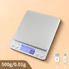 Electronic Digital Scale Kitchen Scales Jewelry Weigh Scale Balance Gram LCD Display Scale With Retail Box 500g/0.01g 3KG/0.1g DHL Fast