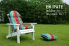 Kuddresistent Adirondack Chair S High Back inomhus utomhus tuftade lounge sittplatser (randig färg) Dekorativ