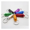 7 couleurs Conteneur en métal Porte-clés Boîte à pilules en aluminium Titulaire Portable Mtifonction Pilules de premiers secours Porte-clés Bouteilles Porte-clés Kit de joint Dro Dhbyg