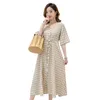 Maternity Dresses Summer Clothes Fashion Plaid Pregnancy Nursing Dress Feeding For Pregnant Women Breastfeeding