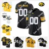 2022 NCAA Custom Iowa Hawkeyes cucita maglia da calcio 38 T. J. Hockenson Jersey 99 Andre Tippett 44 Ben Niemann 16 Chuck Long 36 Larry Station 71 Alex Karras maglie