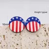 Dangle Chandelier New Independence Day Ear Studs American Flag Round Heartshaped FivePointed Star Sunflower Wooden Stud Earrings Gift Wholesale Z0411