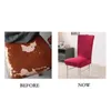 Housses de chaise 1Pc couleur unie Polyester tissu couverture extensible élastique housses pour cuisine salle à manger mariage Banquet fournitures