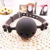 Giocattoli per adulti Fetish Extreme Full Silicone Traspirante Ball Gag bondage Bocca aperta Gag Sesso Per coppia Gioco per adulti Taglia S M L 230411