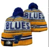 Berretti da uomo Berretti St Blues Berretti Vancouver Tutte le 32 squadre Pompon lavorato a maglia con risvolto a righe Lana laterale Calda USA College Sport Cappello lavorato a maglia Berretto da hockey per donna