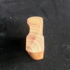 Accesorios de piragua de madera cuadrada a rayas con aleación de zinc Gancho de limpieza de metal One Hitter Pipas para fumar tabaco portátil